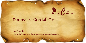 Moravik Csatár névjegykártya